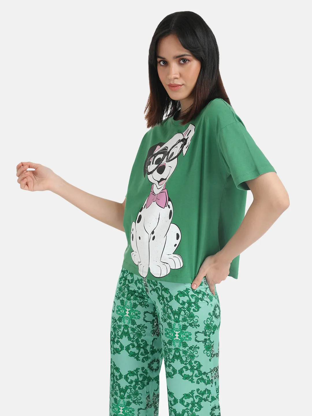 101 Dalmation Disney Printed T-Shirt With Sequin Work