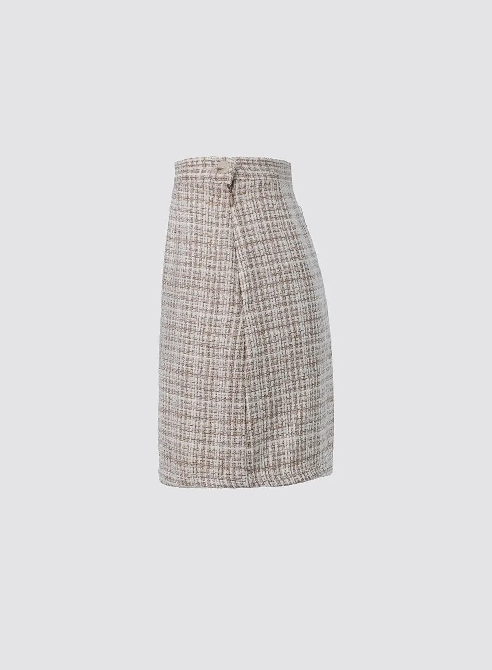 A-Line Tweed Mini Skirt IO312