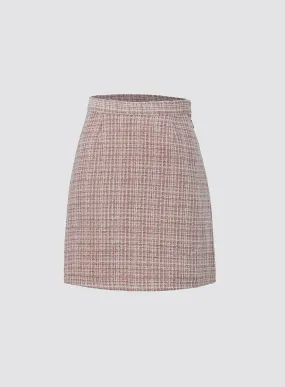 A-Line Tweed Mini Skirt IO312