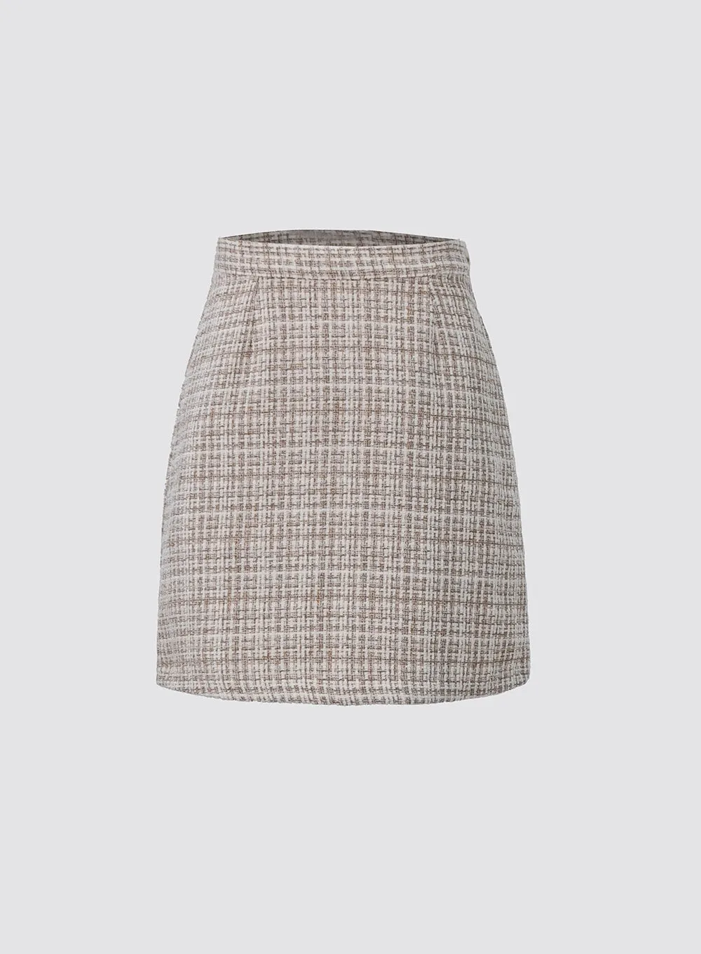 A-Line Tweed Mini Skirt IO312