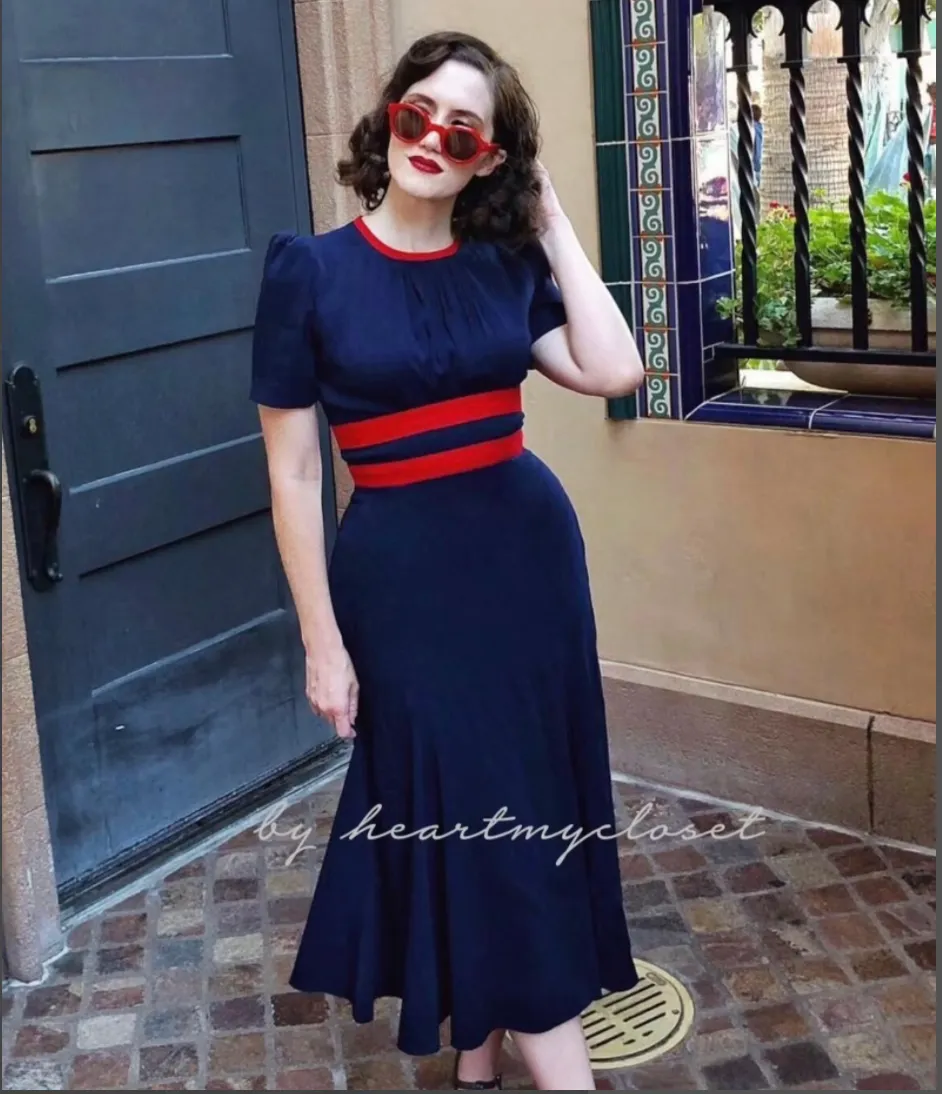 Agent carter - cosplay blue 50s dress