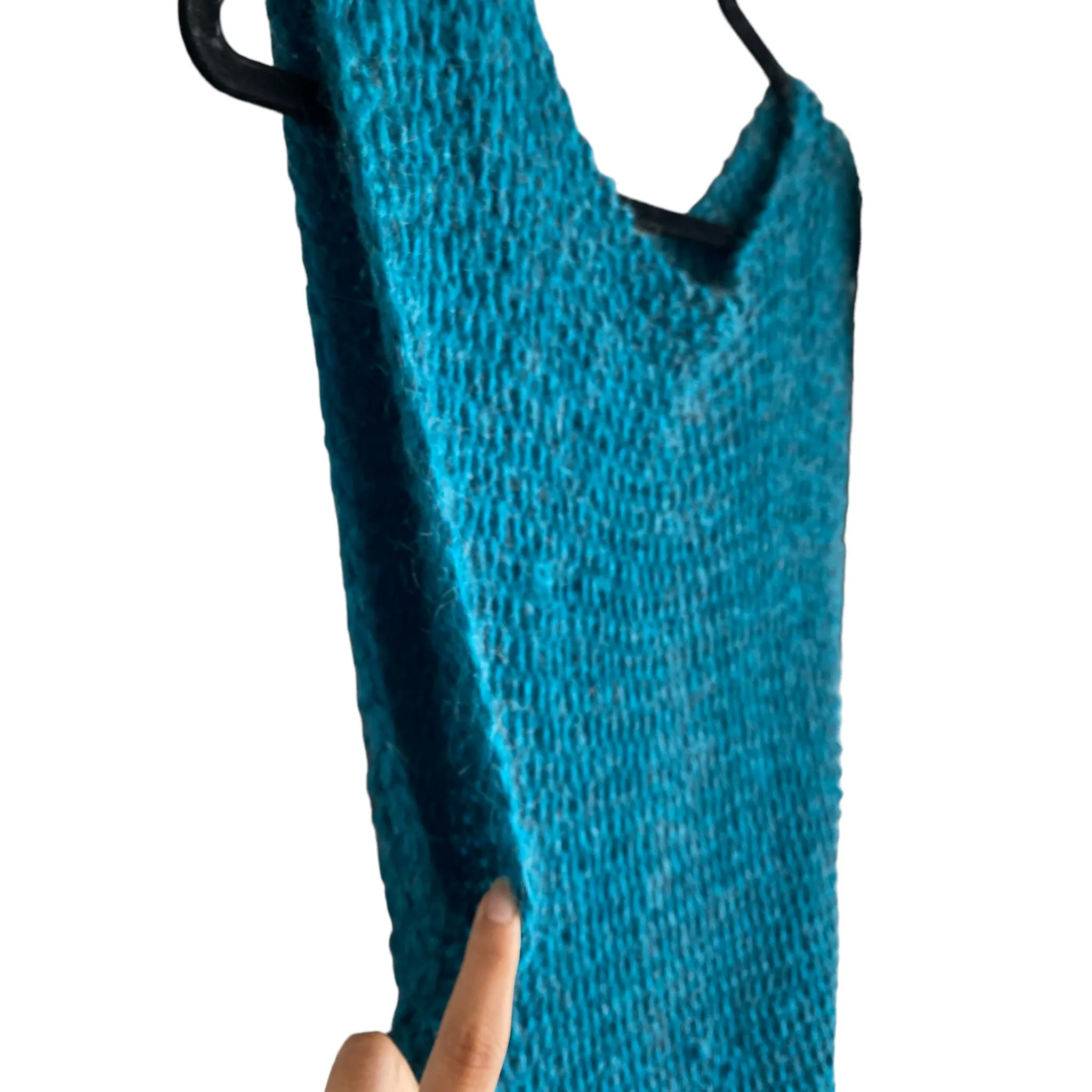 Aquamarine Hand Knit Sheath Dress