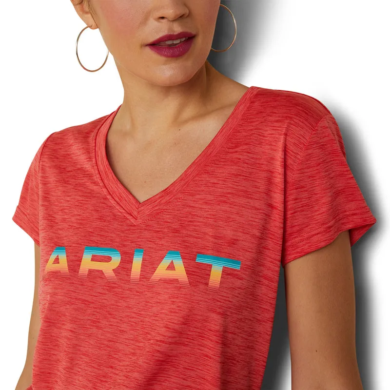 'Ariat' Women's Laguna Logo Baselayer - Aura Orange