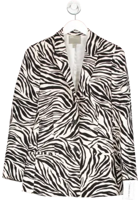 ASOS Black Zebra Print Blazer UK 8