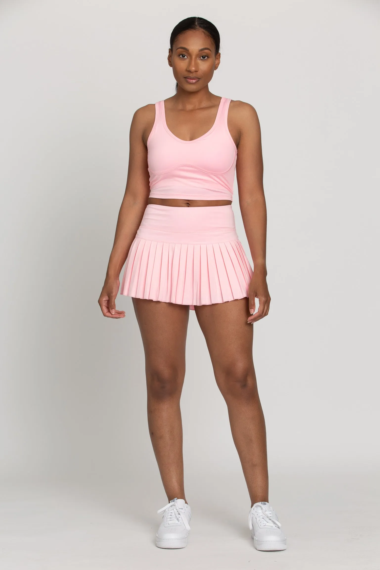 Baby Pink Pleated Tennis Skirt