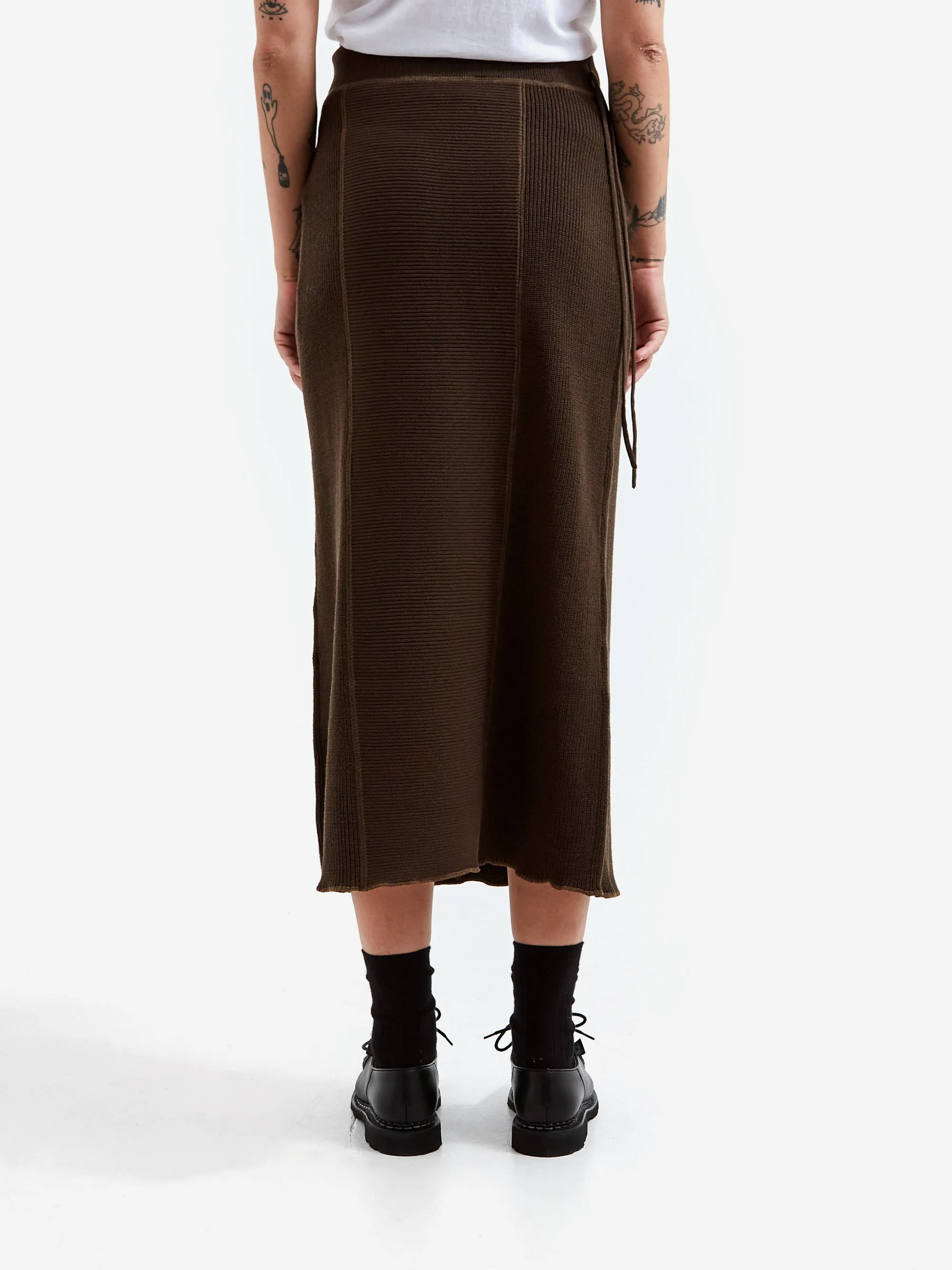 Beams Boy MIL Knit Skirt - Dark Brown