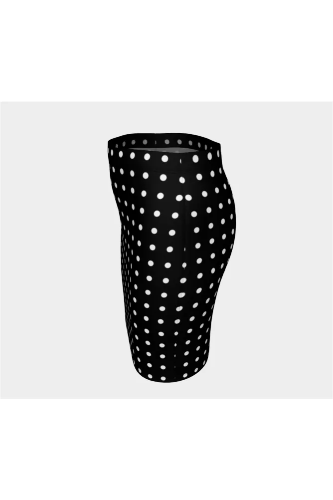 Black and White Polka Dot Fitted Skirt