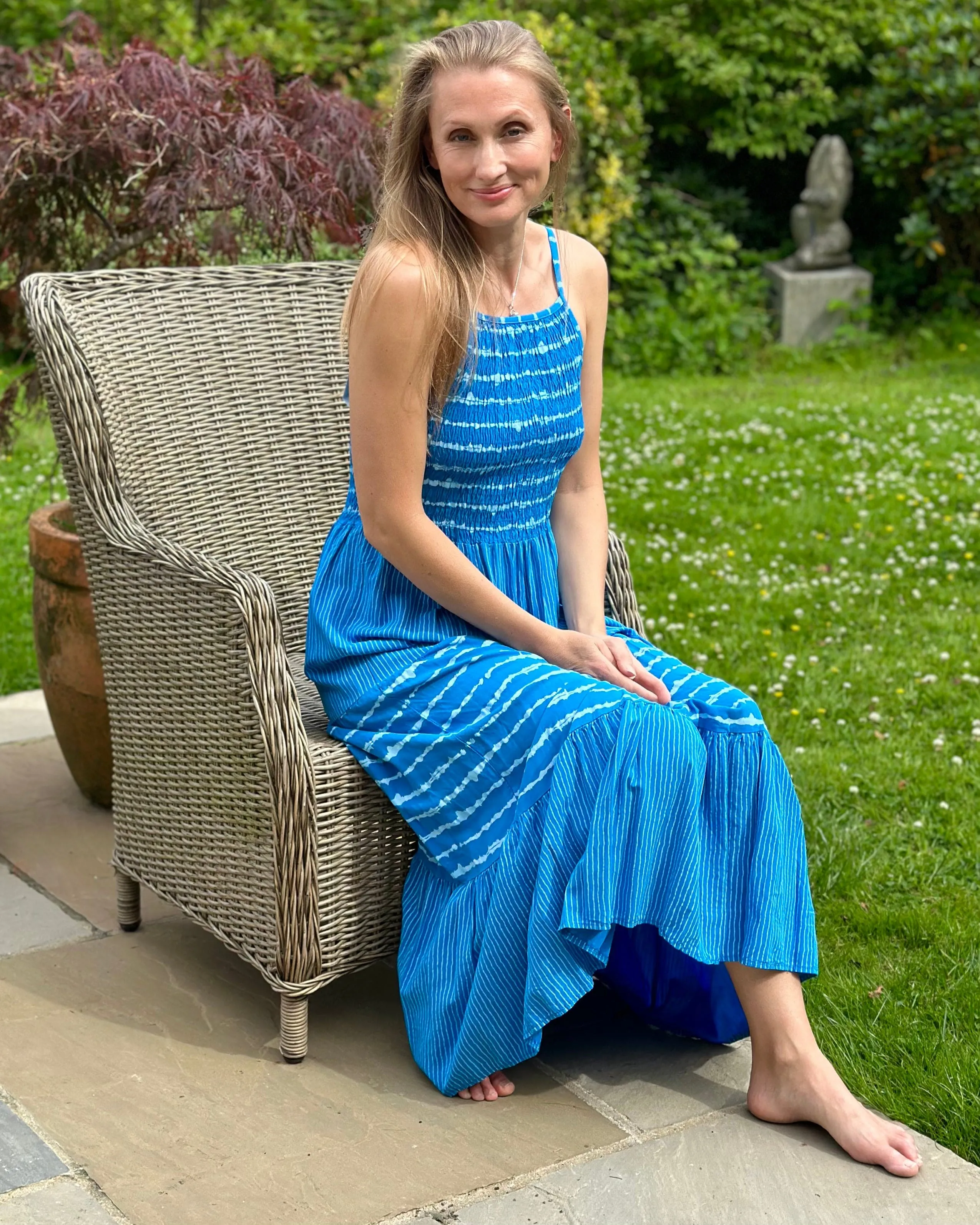 Blue Striped Sundress