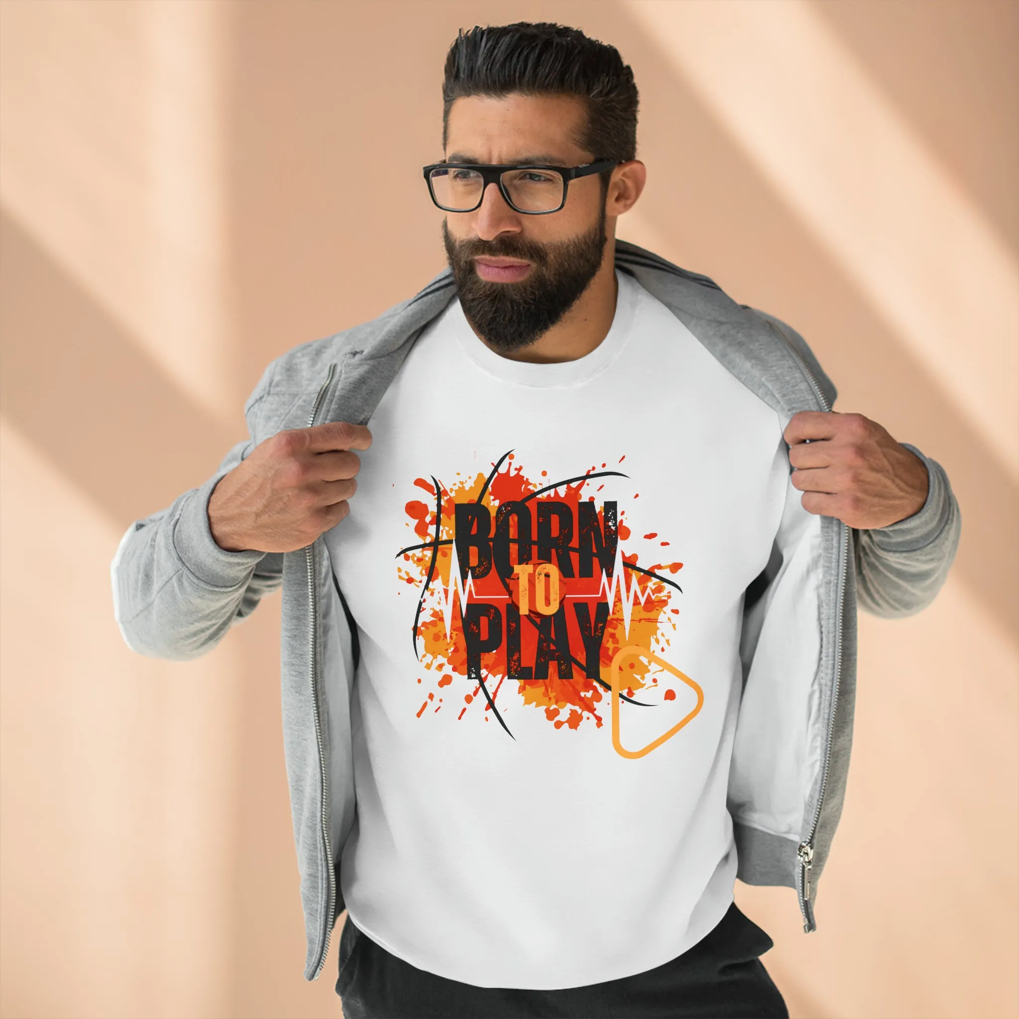 Born to play - Unisex Premium Crewneck Sweatshirt