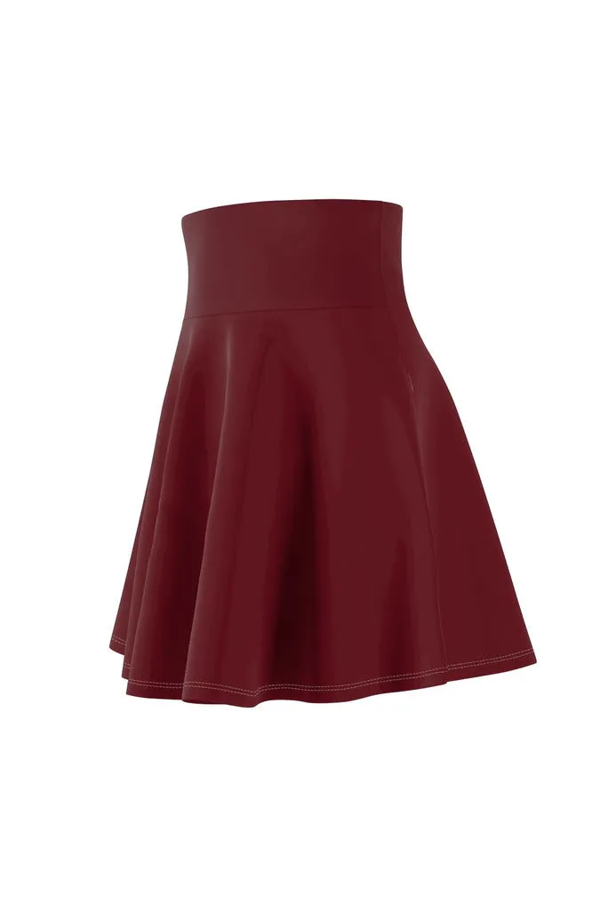 Burgundy Women's Skater Skirt