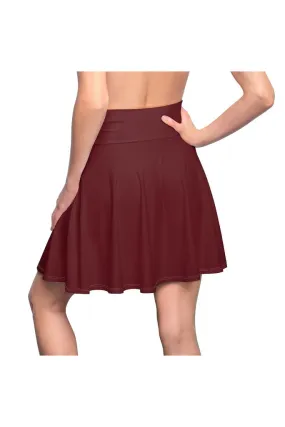 Burgundy Women's Skater Skirt