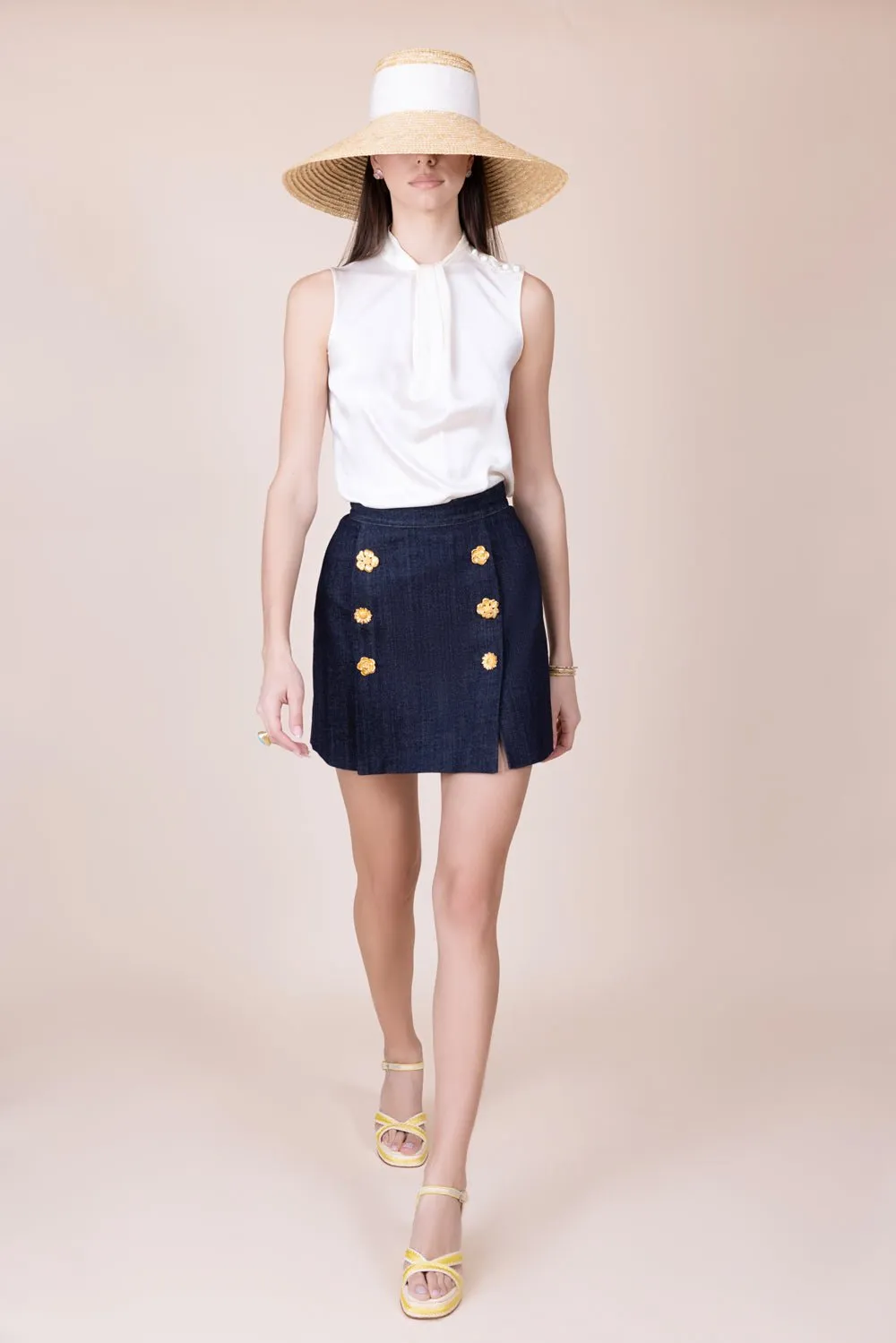 Button Mini Skirt