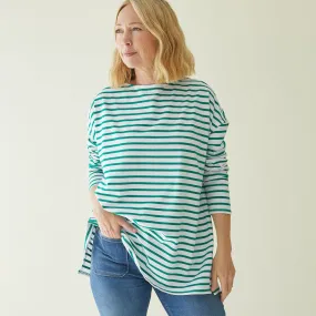 Chalk -  Bryony Green Stripe Top