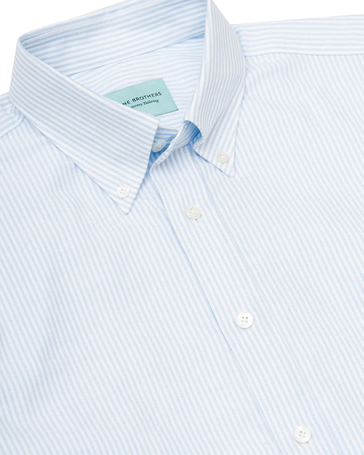 Classic Blue & White Stripe Oxford Button-Down Shirt