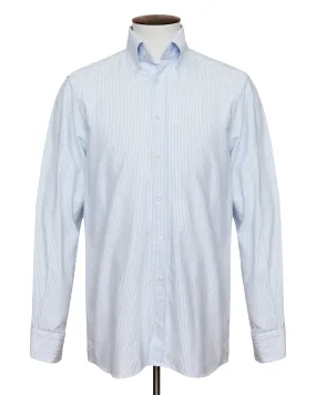 Classic Blue & White Stripe Oxford Button-Down Shirt