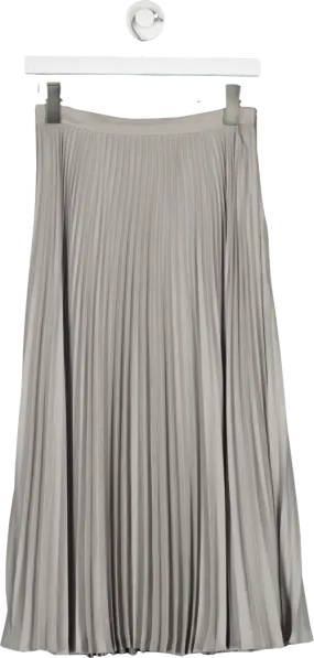 Club Monaco Grey Angle Pleated Skirt UK S