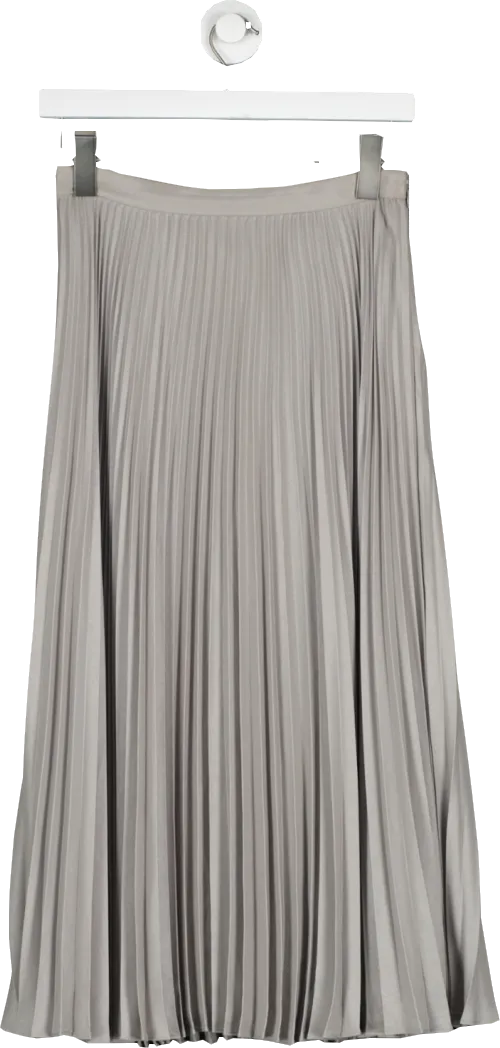 Club Monaco Grey Angle Pleated Skirt UK S