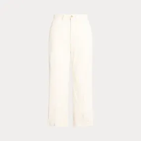 CORDUROY WIDE-LEG CROPPED PANT