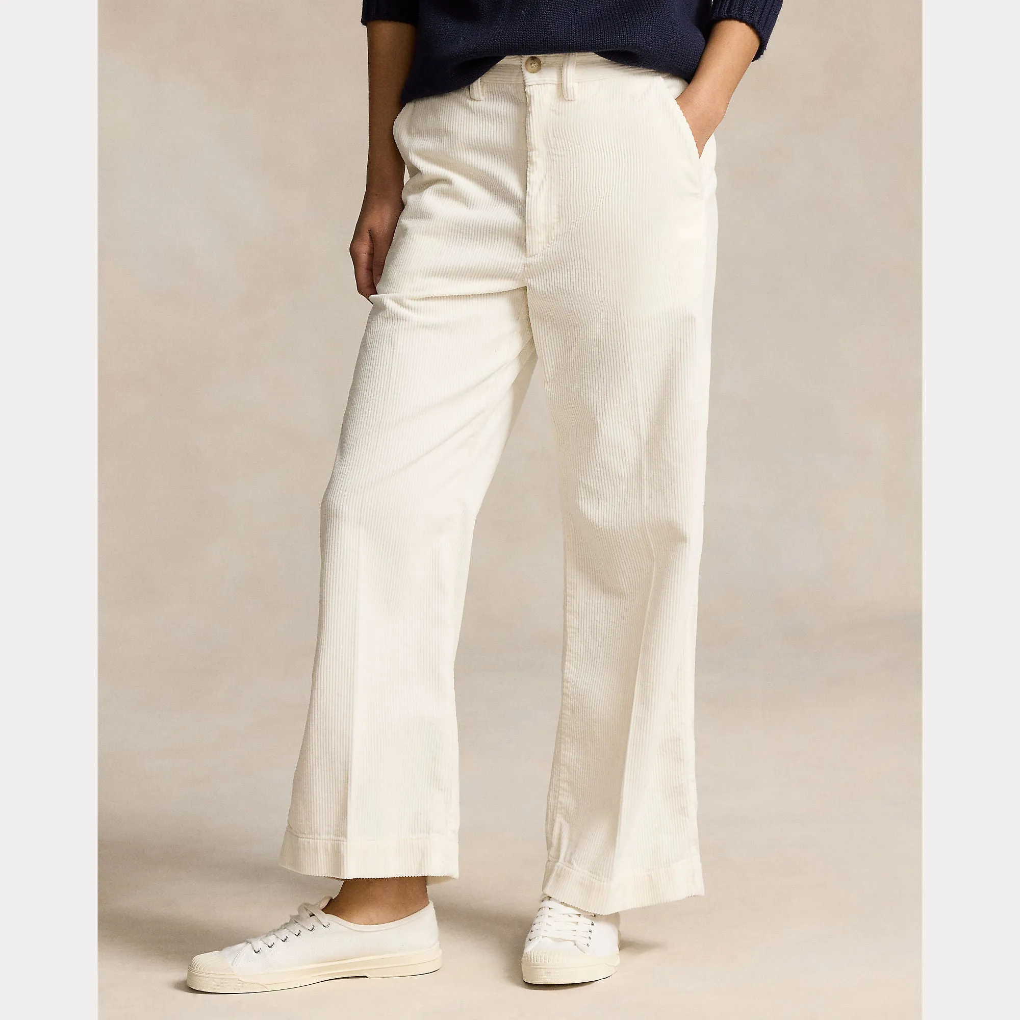 CORDUROY WIDE-LEG CROPPED PANT