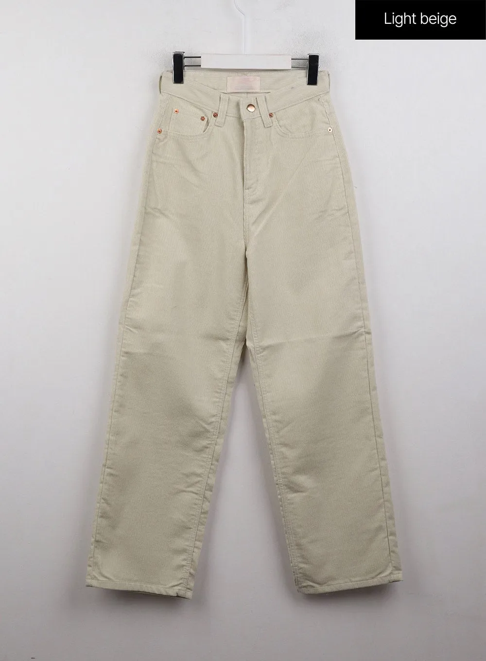 Cozy Solid Corduroy Straight Pants CJ412