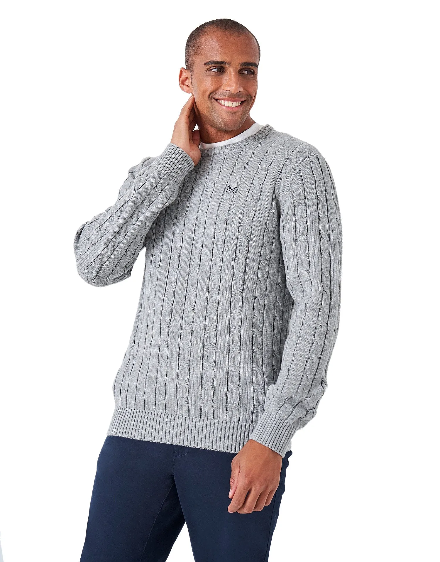 Crew Clothing Mens Cable Crew Jumper