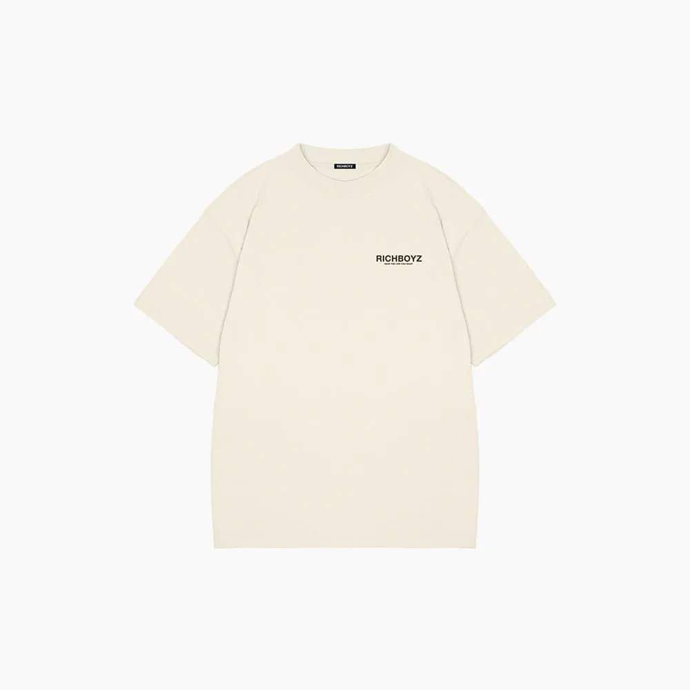 DROP SHOULDER TEE - CREAM