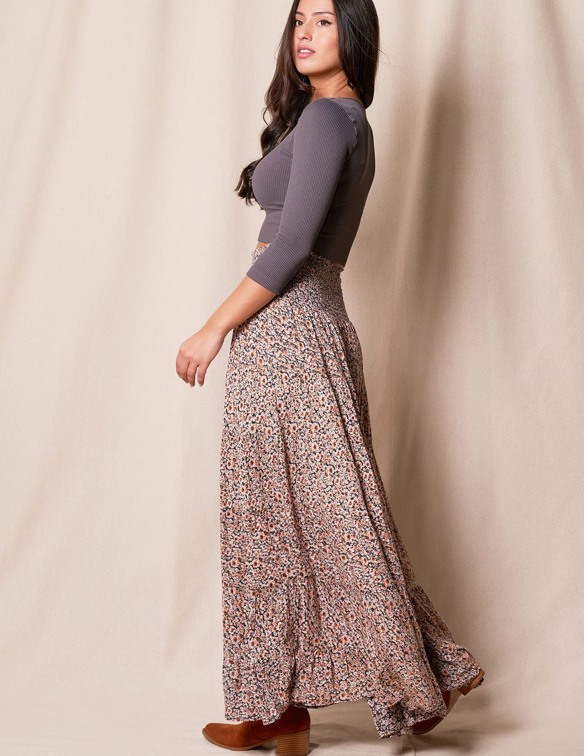 Emmalyn Maxi Skirt - Grey Dawn - Large Only