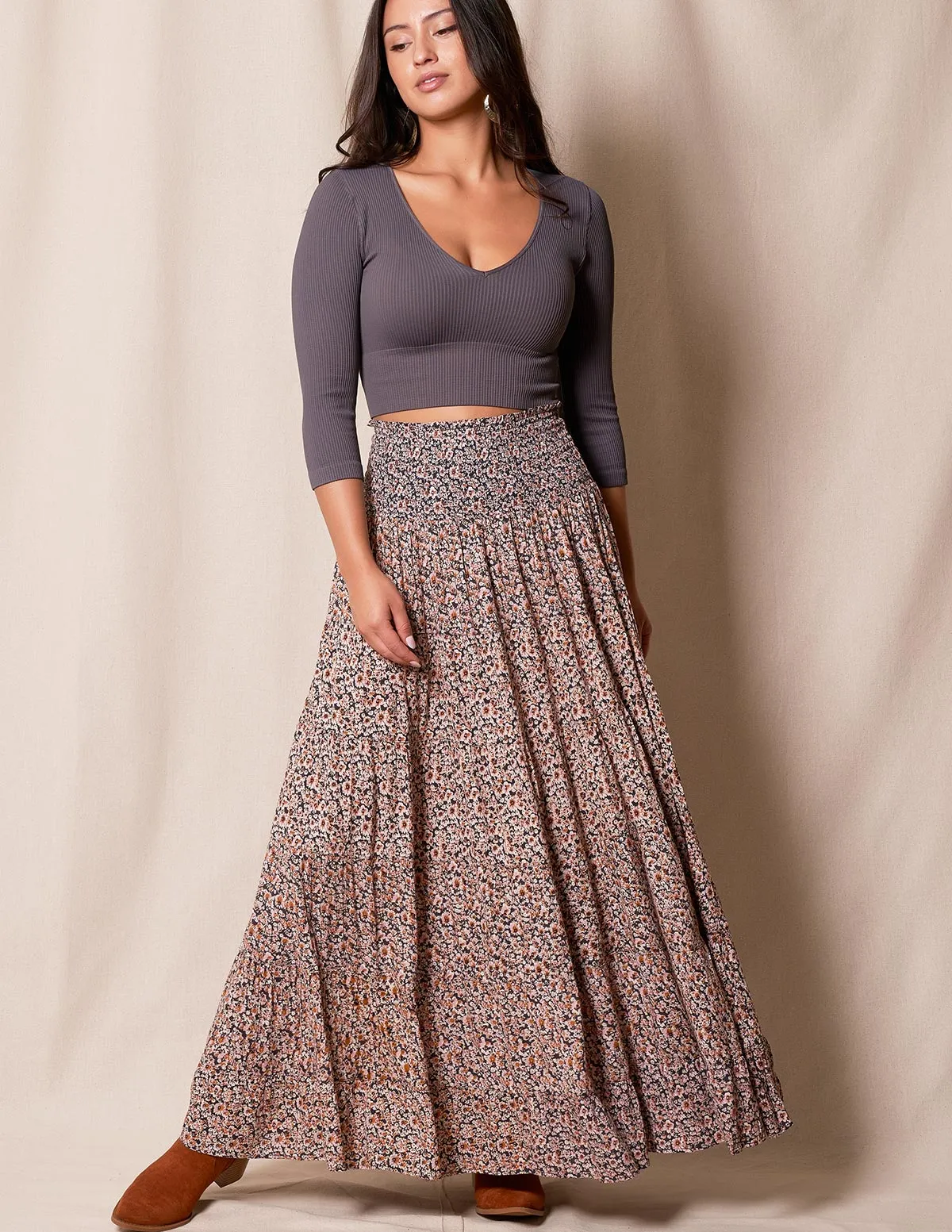 Emmalyn Maxi Skirt - Grey Dawn - Large Only