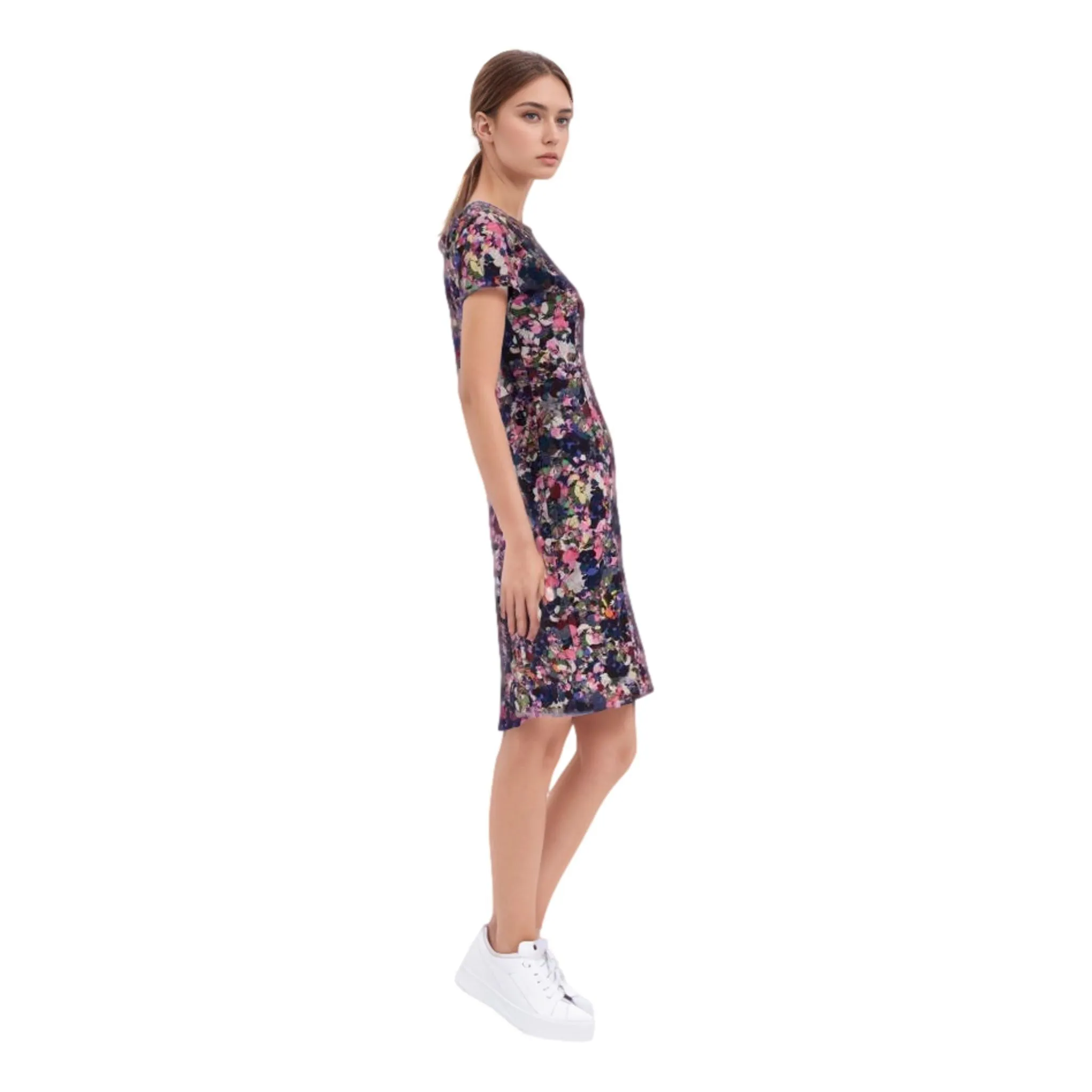 Erdem Cotton Blend Floral Print Sheath Dress. Size 12UK