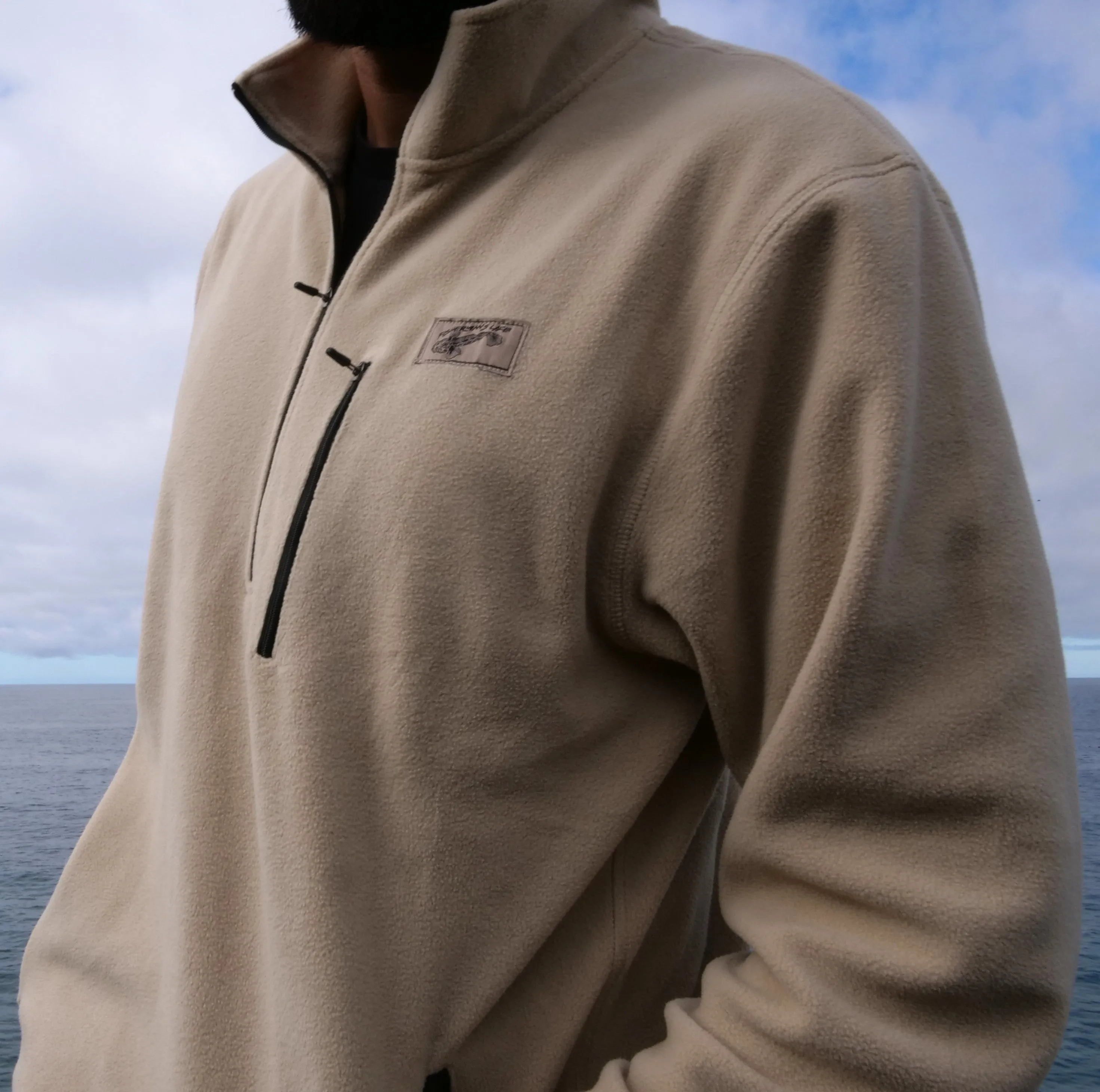 Fleece Quarter Zip w/ Chest and Hand Pockets (Water Resistant)