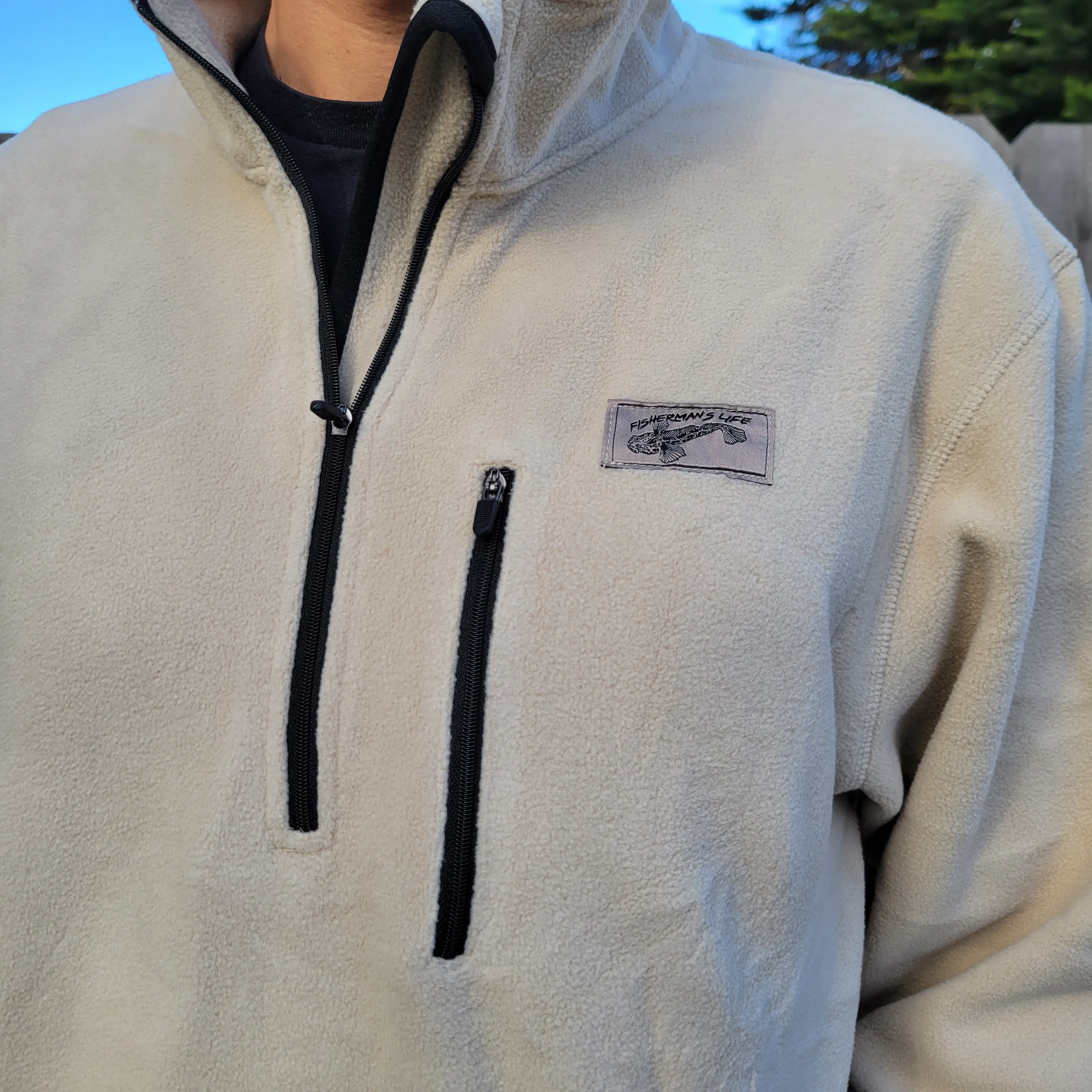 Fleece Quarter Zip w/ Chest and Hand Pockets (Water Resistant)