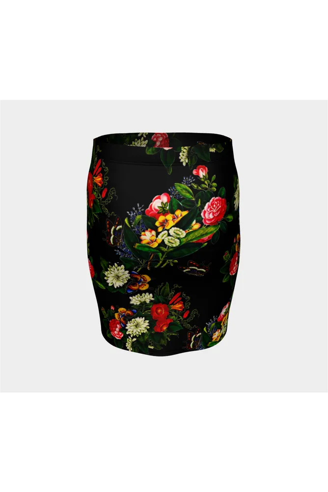 Floral Midnight Fitted Skirt