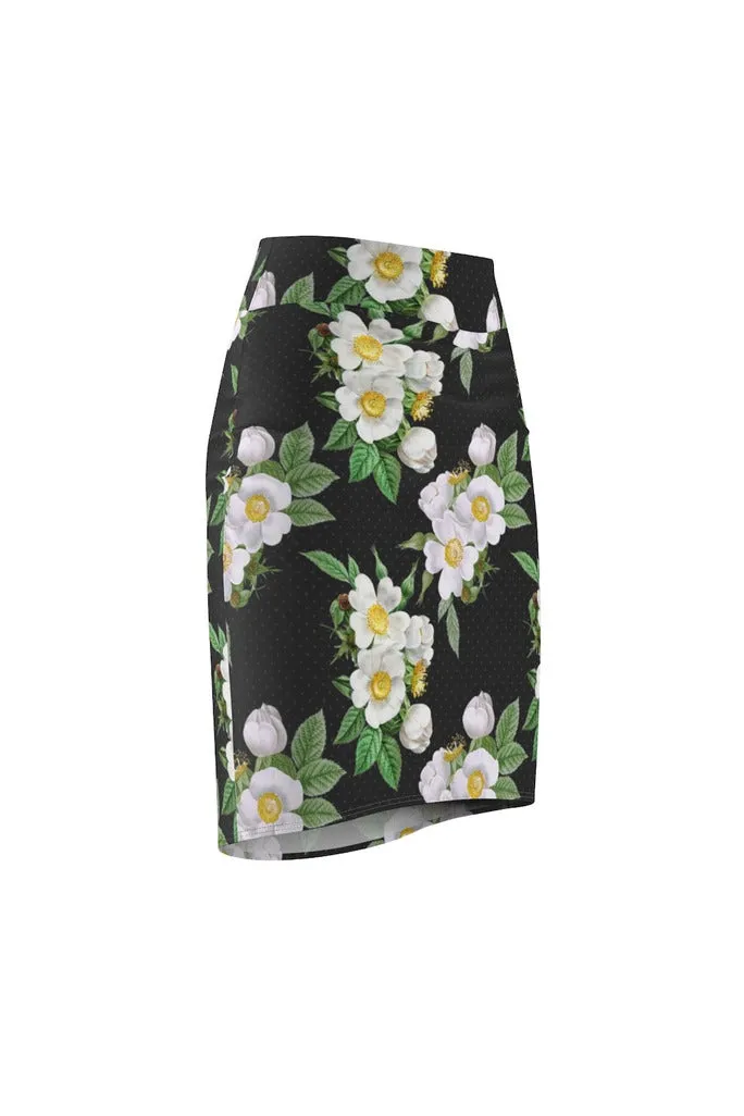 Floral Polka dots Women's Pencil Skirt