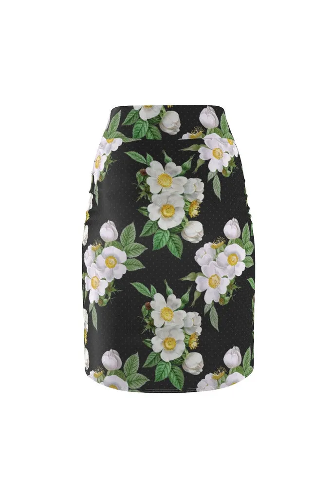 Floral Polka dots Women's Pencil Skirt