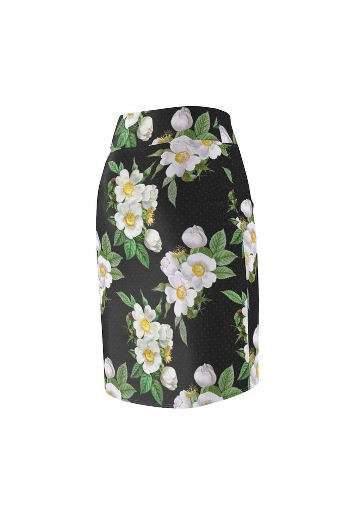 Floral Polka dots Women's Pencil Skirt