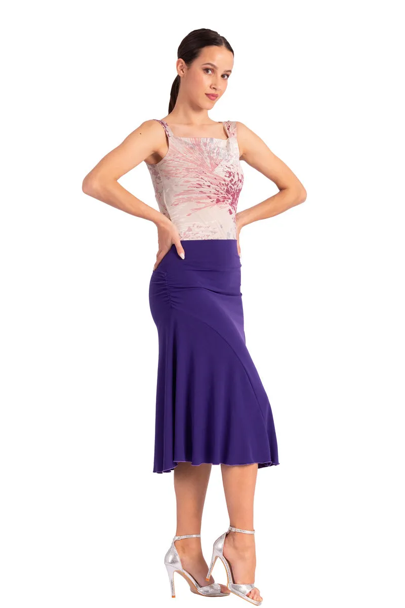 Flowing Skirt With Side Ruched Details