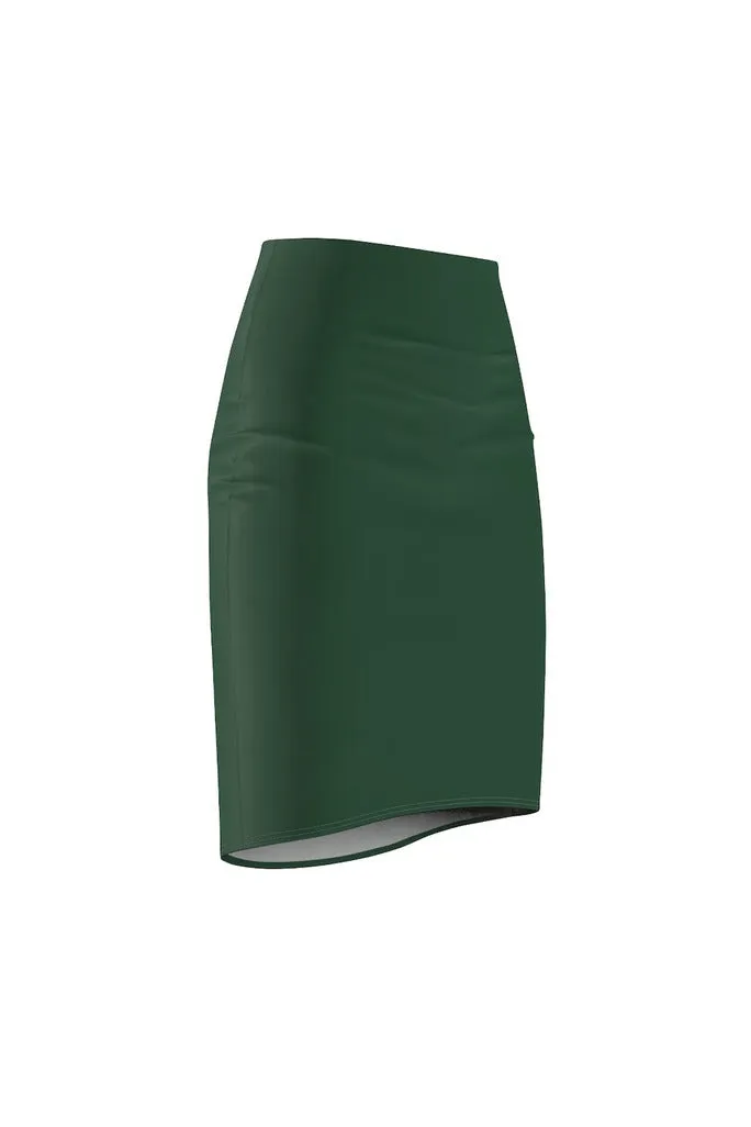 Forest Green Women's Pencil Skirt