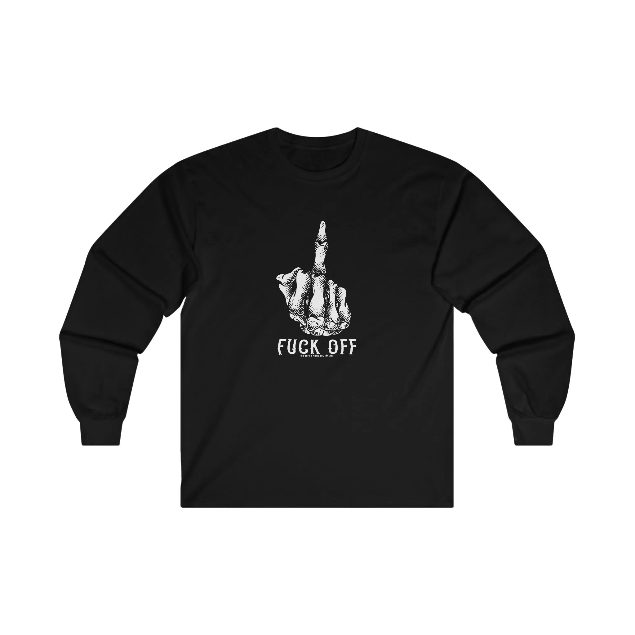 Fuck Off Finger Long Sleeve Tee