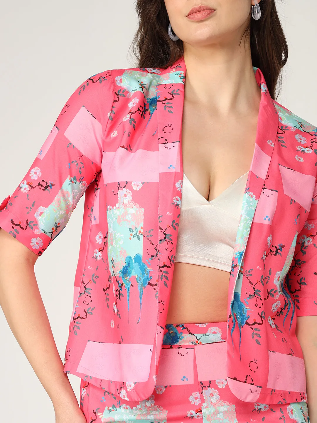 Fusion Digital Printed Blazer With Pant Set