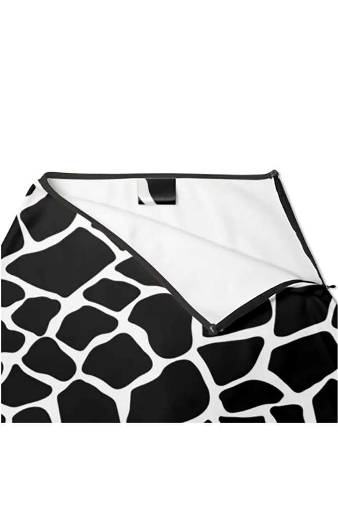 Giraffe Print Flared Skirt