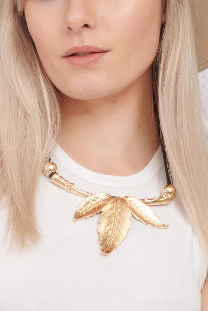 Gold Leaves Necklace