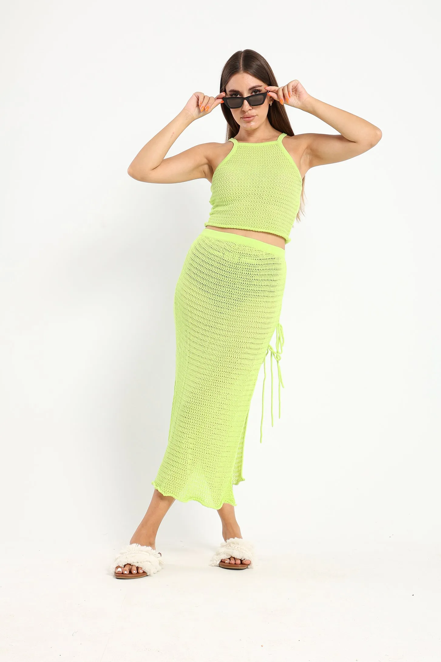 Havana Nights Tricot Set - Lime Green