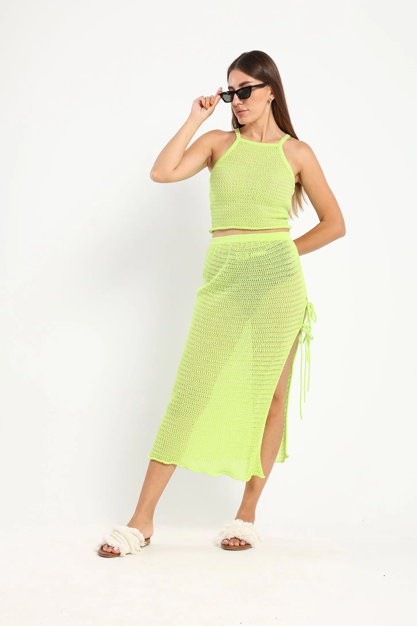 Havana Nights Tricot Set - Lime Green