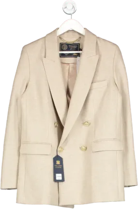 Holland Cooper Beige Belgravia Blazer Oatmeal UK 10