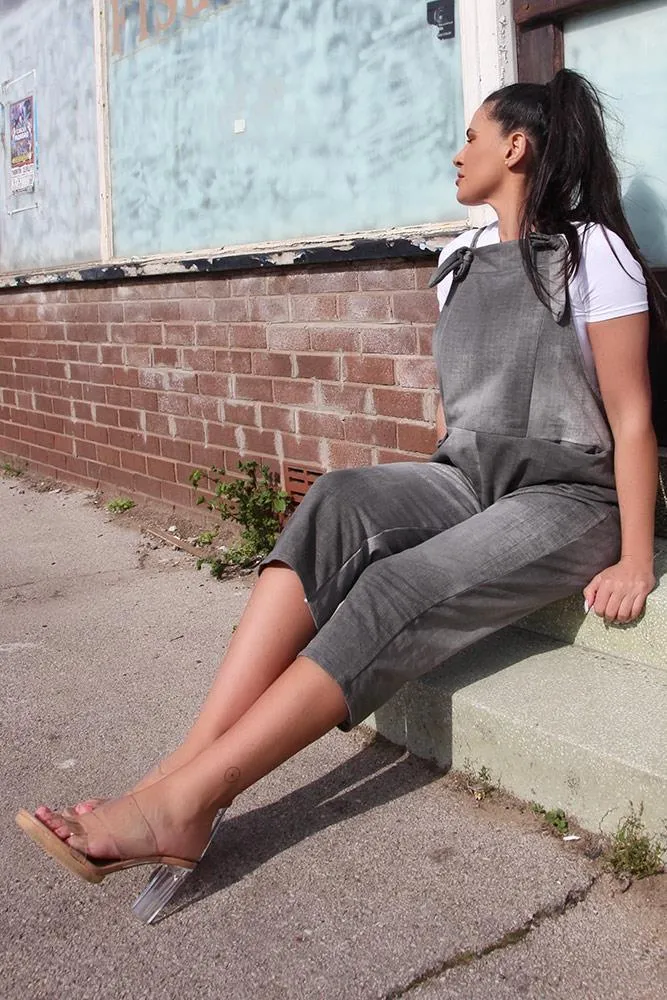 Italian Tie Fastening Faded Dungarees