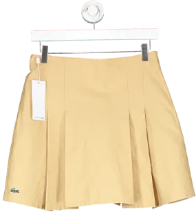 Lacoste Beige Pleated Cotton Skirt UK S