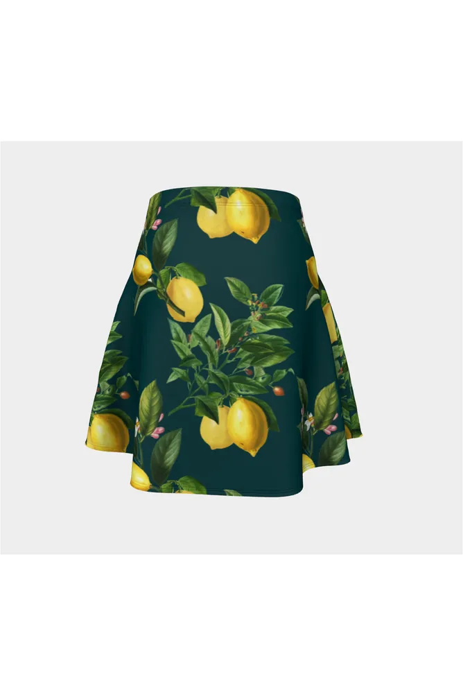 Lemon Blossoms and Fruit Flare Skirt