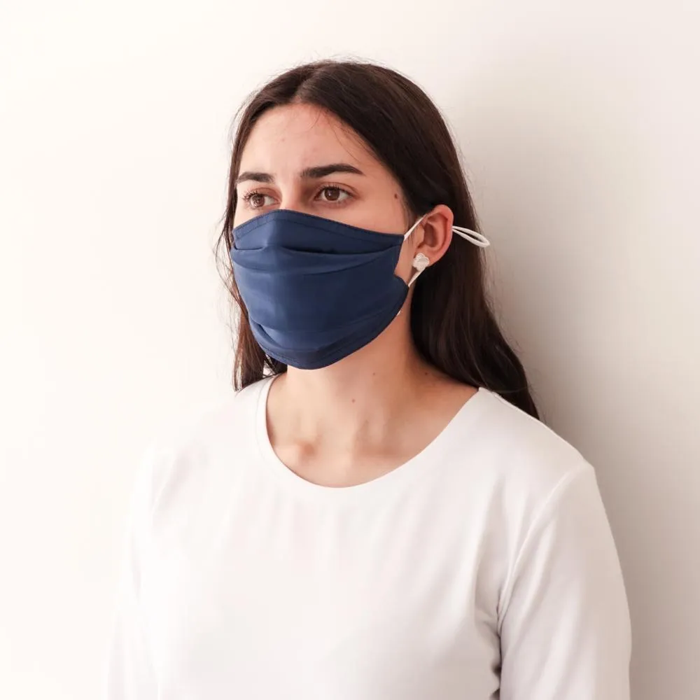 Lemonwood Pleated Silk Mask