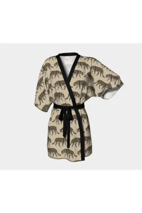 Leopard Walk Kimono Robe