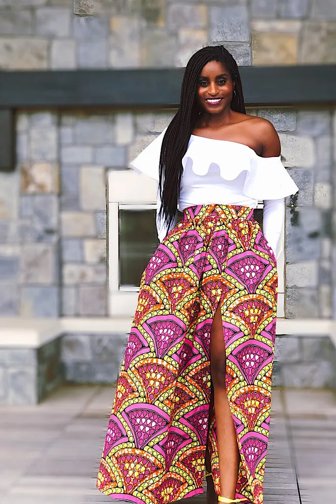 Long Ankara Skirt